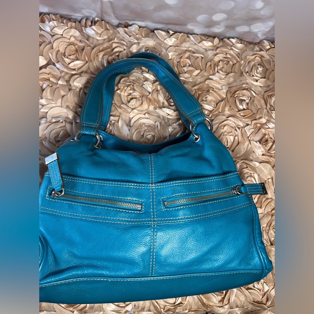 Saint John's Bay Active Blue Shoulder Bag With Multi-Compartment Design